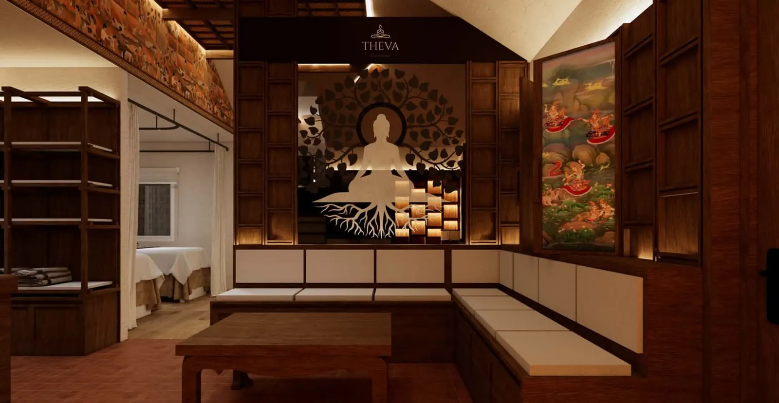 THEVA Bodhi feature lounge interior design render